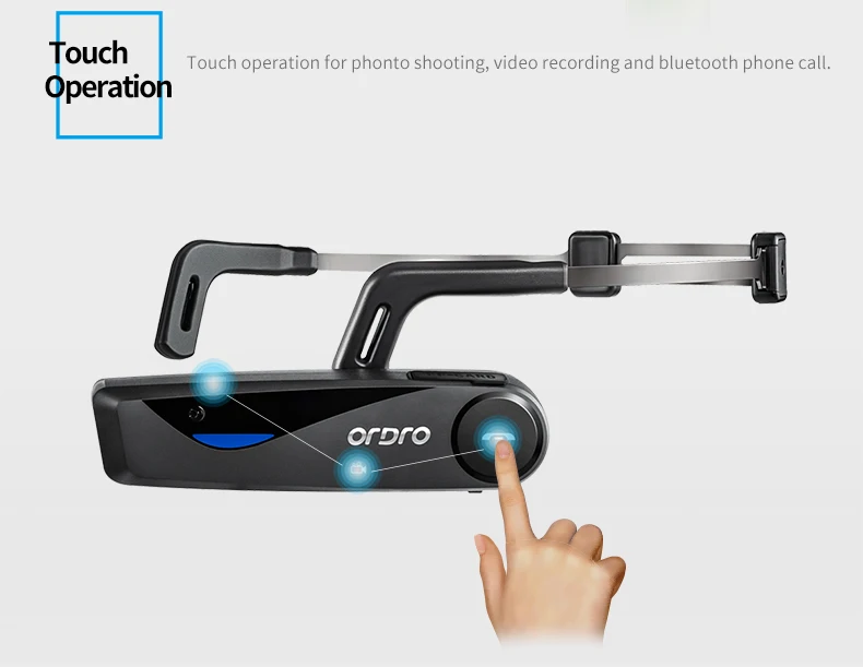 Wifi 1080 P видео запись сфотографированная мини камера Bluetooth костной проводимости