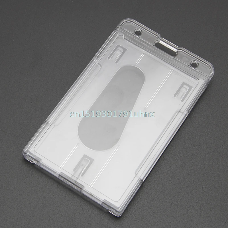 Жесткий пластиковый прозрачный горизонтальный чехол Бейдж с двумя боковыми