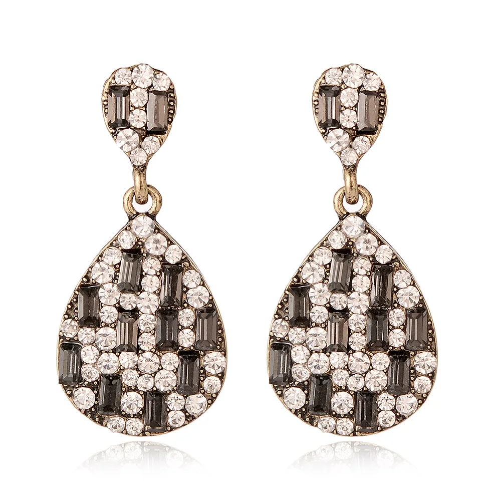 OSHUER New Arrival Luxury Vintage Water Drop Crystal Earring For Lady Fashion Jewelry Woman Party | Украшения и аксессуары