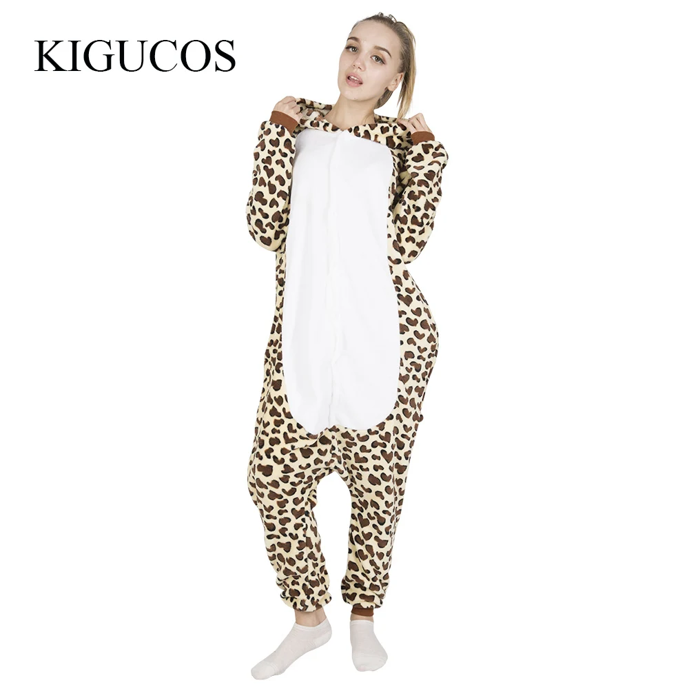 KIGUCOS леопардовые костюмы для косплея фланелевая одежда сна с героями