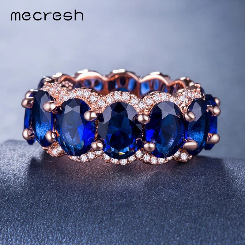 Женские кольца Mecresh готические розового золота модные ювелирные украшения для