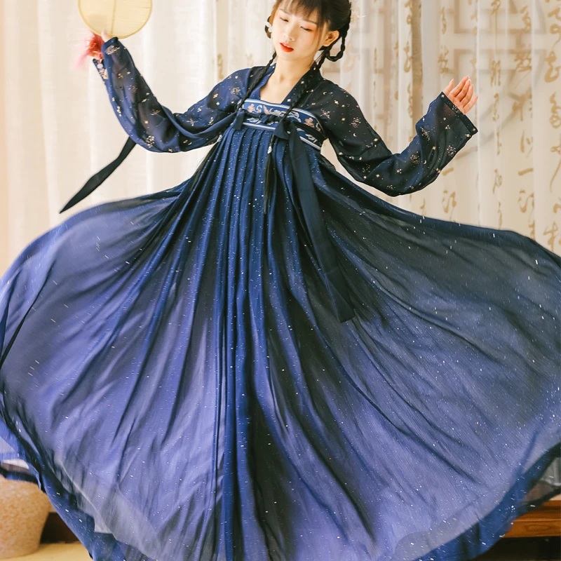

2019 Hanfu Women Chinese Costume Dark Purple Fairy Costume 2pcs Suit Adult Festival Outfits Stage Performance Hanfu BL1978