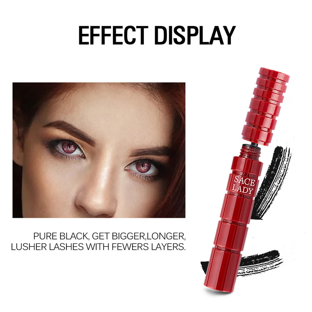 4D Тушь для ресниц из шелкового волокна Водостойкая Rimel 3d тушь наращивания Черная