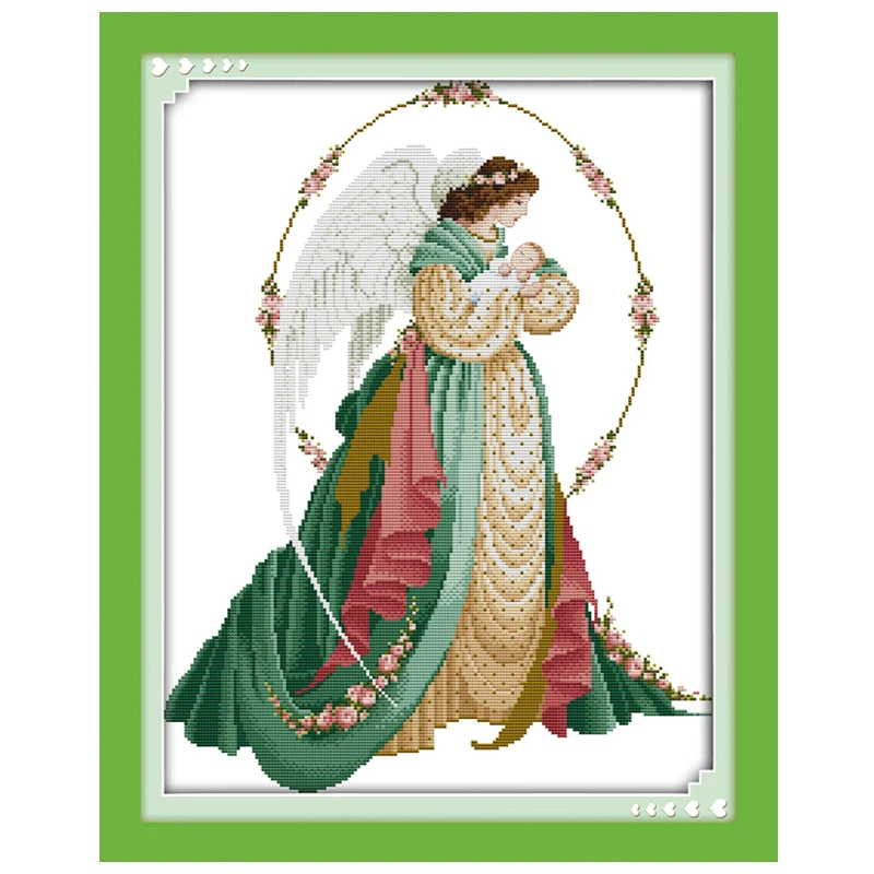 Набор для вышивки крестом Angel Mother and Son (2) 11 14CT оптовая продажа|counted cross stitch|cross stitchcross