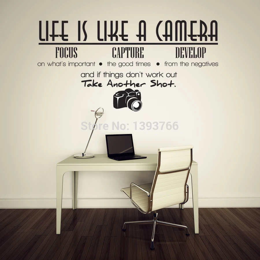 Life is a camera настенные наклейки домашний декор фотография винил adesivo de parede украшение
