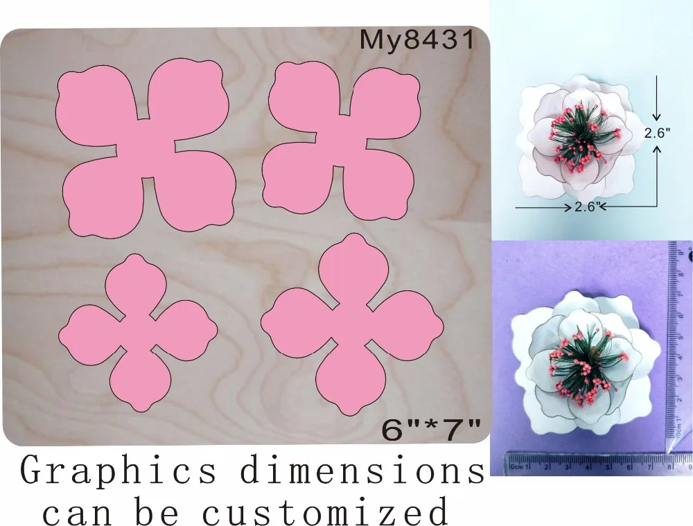 

Flower Wooden dies fit // Scrabooking my