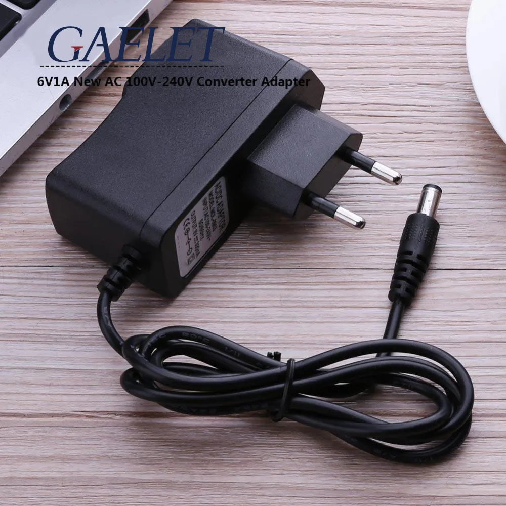 1 шт. 6V1A Новый AC 100 V 240 конвертер адаптер с источником питания от постоянного тока 6