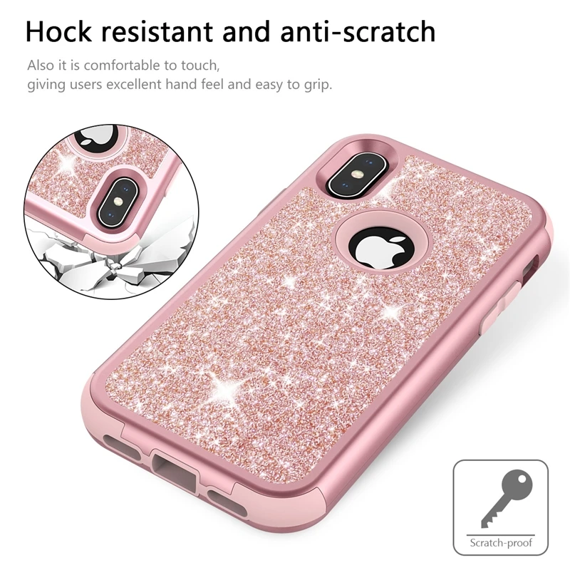Чехол Grandever для iPhone 7 8 Plus 6 6s X силиконовый чехол из поликарбоната розовое золото