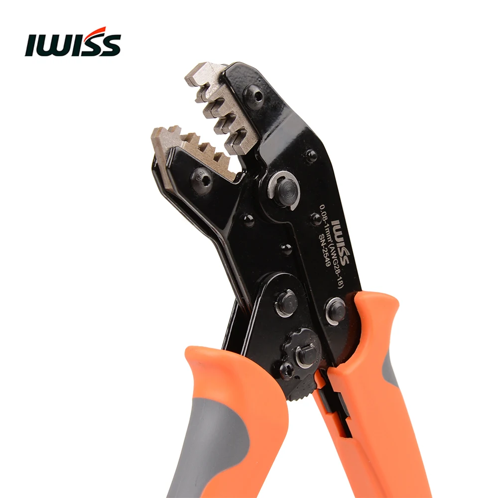 IWISS SN-2549/SN 2549 Храповые обжимные плоскогубцы ручные обжимные инструменты Диапазон обжима 0,08-мм2(AWG: 28-18