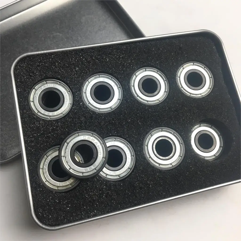 16 шт. ABEC11 AXK Speed белые керамические роликовые коньки обувь подшипник 608 8*22*7 мм