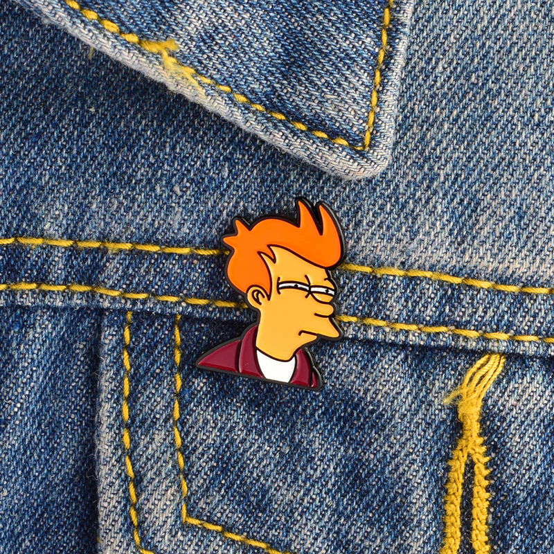 Philip J. Fry Pins ТВ-шоу Futurama Pins Броши жесткие эмалевые штифты значки Pinback броши для мужчин и женщин