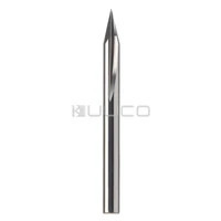 5 pcslot 30 degree v bit groove solid carbide cnc router 2 flute v engraving bits 18 shank metal engraving