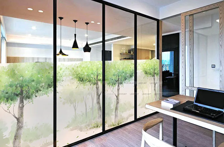 Заказная Электростатическая стеклянная оконная пленка самоклеющаяся ванная