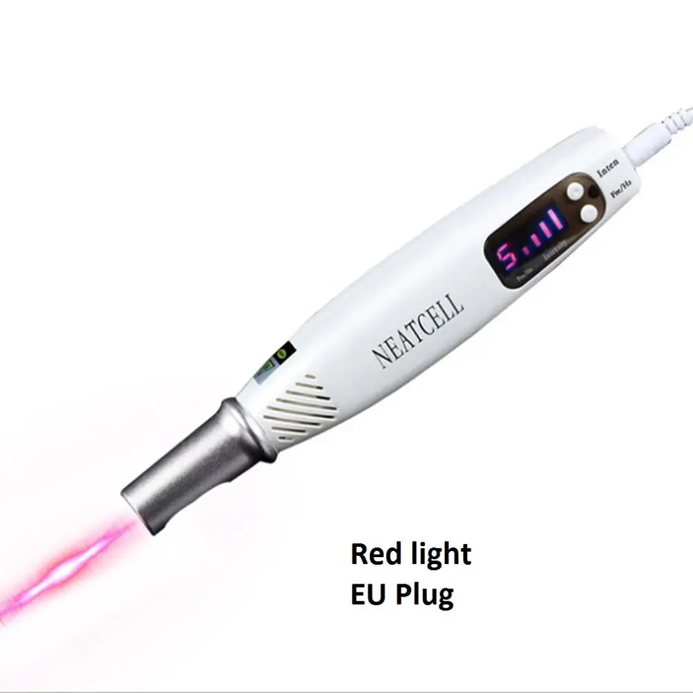Red light EU Plug Прямая поставка, лазерная пикосекундная ручка, удаление веснушек, татуировок, моль, темное пятно, пигмент для бровей, лазерная машина для лечения акне, уход за кожей - Цвет: Red light EU Plug