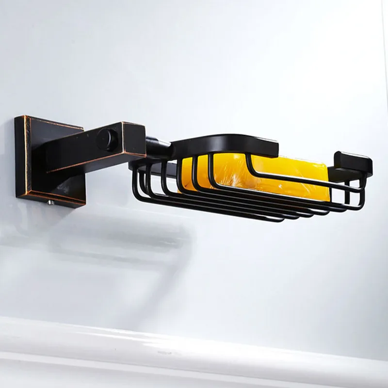 

Free shipping New modern design copper bathroom accessories black bronze finish copper soap basket soap dish holder