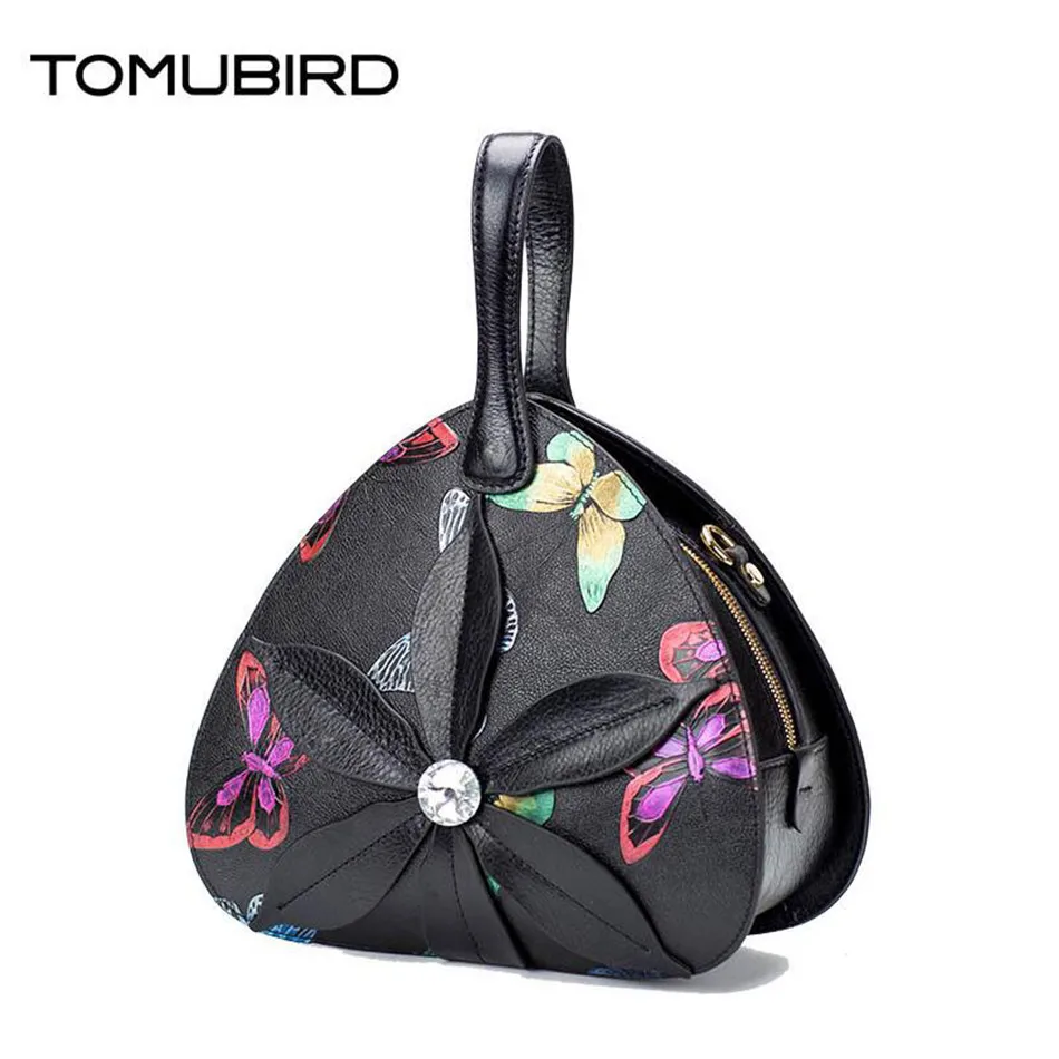 Tomubird топ-ручка сумки Для женщин главное натуральная кожа s на ремне модные цветы
