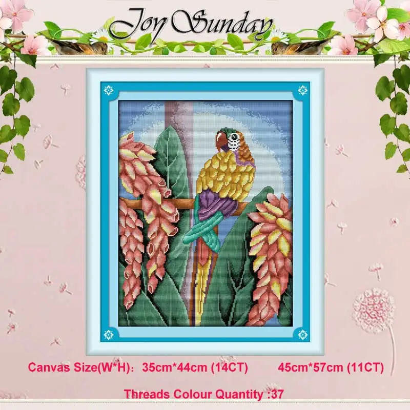 Parrot Parrot Scarlet macaw animals Счетный 11 14CT Набор для вышивания крестиком DIY DMC Китайский Набор для вышивания крестиком вышивка рукоделие домашний декор - Цвет: Parrot