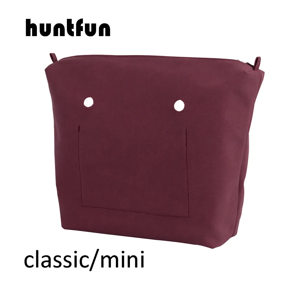 Huntfun Пу нубук матовая кожа водонепроницаемая внутренняя подкладка карман на молнии для Obag Классическая Мини Подкладка Вставка для O сумка