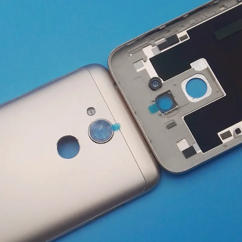 Задняя крышка батареи для huawei Honor 6A Play задний корпус металлическая задняя дверь камера Стекло Объектив Боковая кнопка запасные части