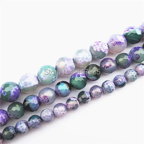 Опт 8 12 мм граненые бусины из натурального камня оникса фиолетовые зеленые