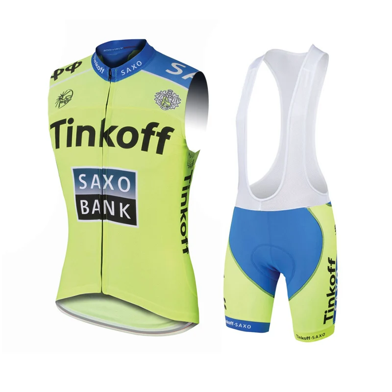 Cycle Vest 2015 tinkoff saxo bank cycling jersey Sleeveless fluo yellow Roupa Ciclismo Cycling Riding Bike Sport Mtb | Спорт и