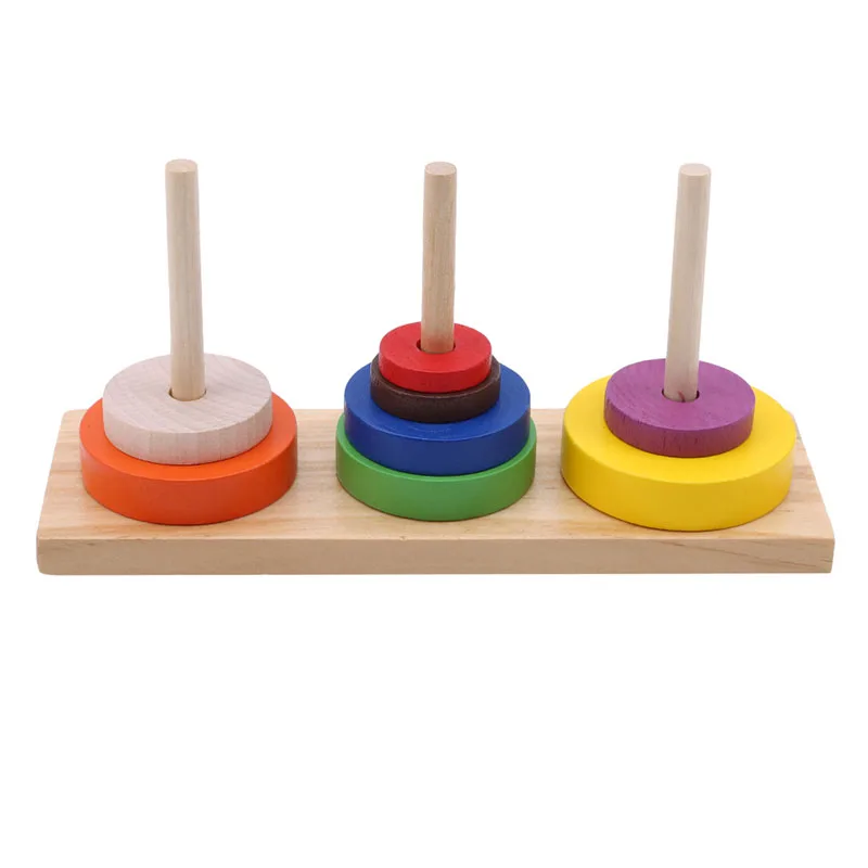 

Colorful Tower Of Educational Wooden Tower Classic Math Puzzle Toy For Children Intelligence Kids Toys Educational Gift