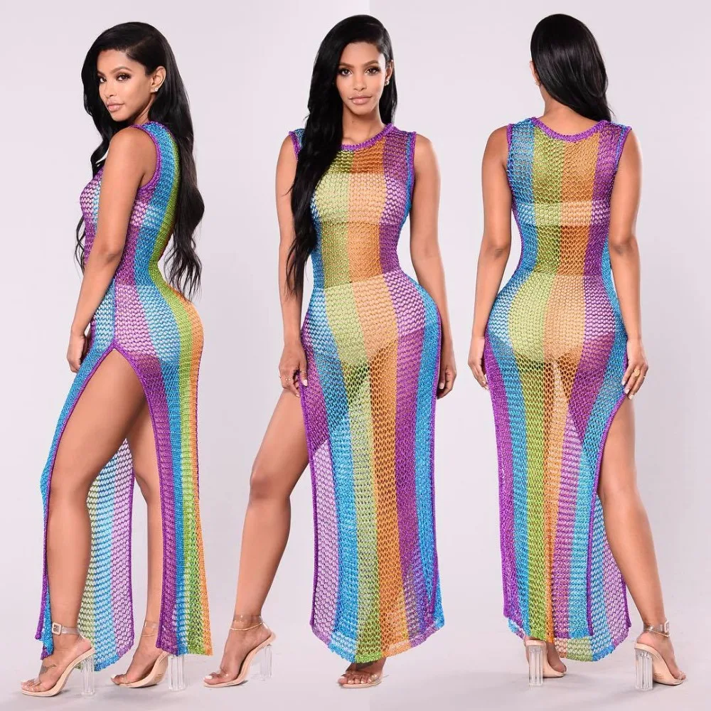 Для женщин вязаный крючком длинный Пляжные наряды летние шорты рукавом