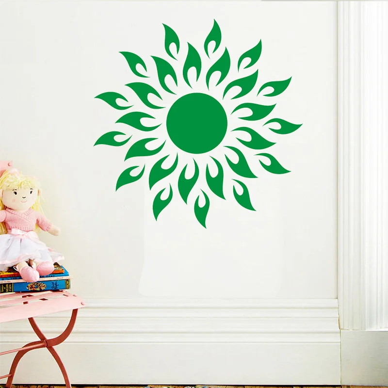 3D Наклейка на стену Высокое качество наклейка йога зеркало в форме подсолнуха