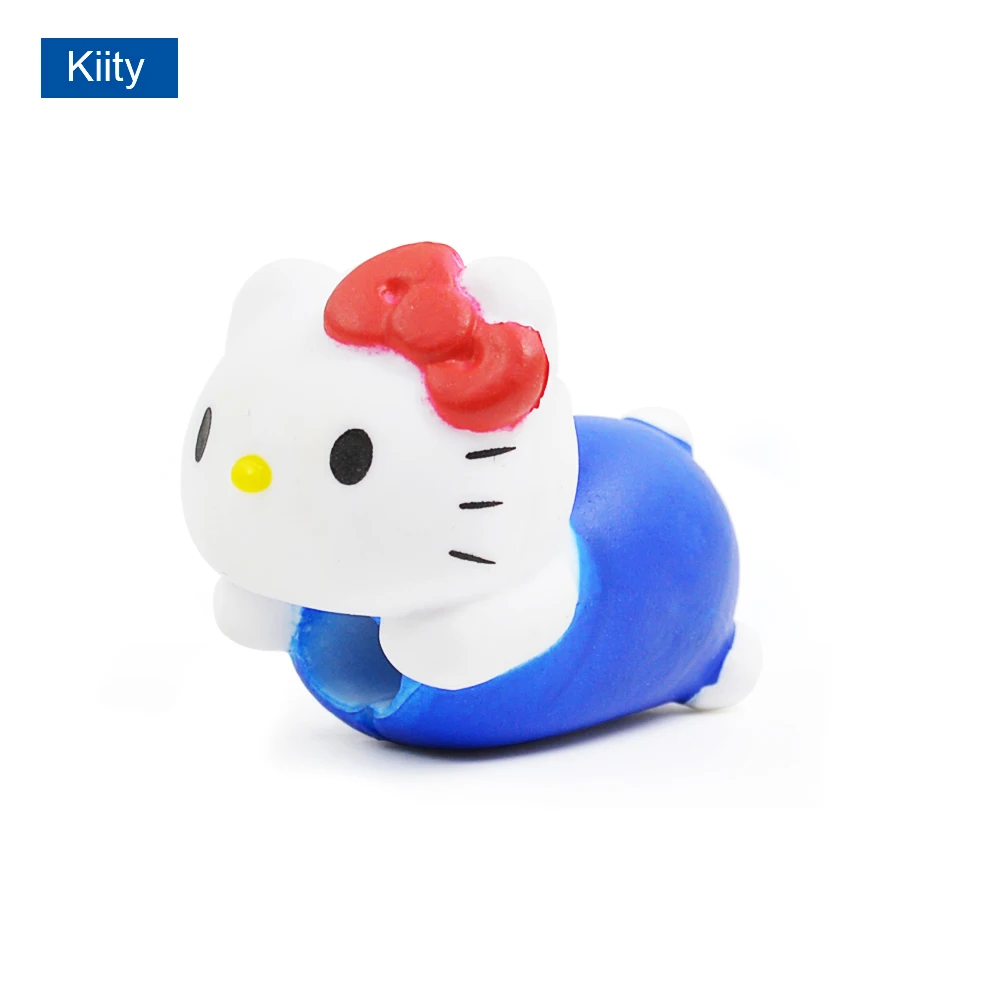 Kiity CHIPAL милый мультфильм укуса провода намотки для iPhone USB органайзер для кабеля зарядного устройства протектор животное укусы держатель телефона аксессуар - Цвет: Kiity