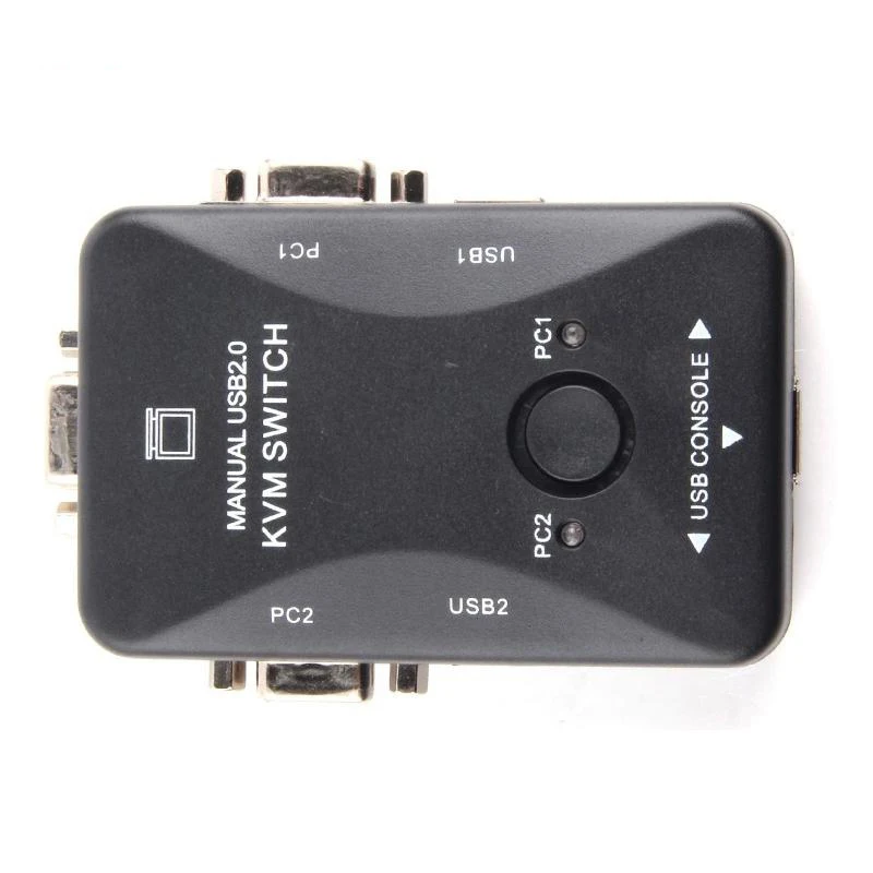 Универсальный 2 порта VGA KVM USB коммутатор 0 руководство переключатель коробка 1920*1440