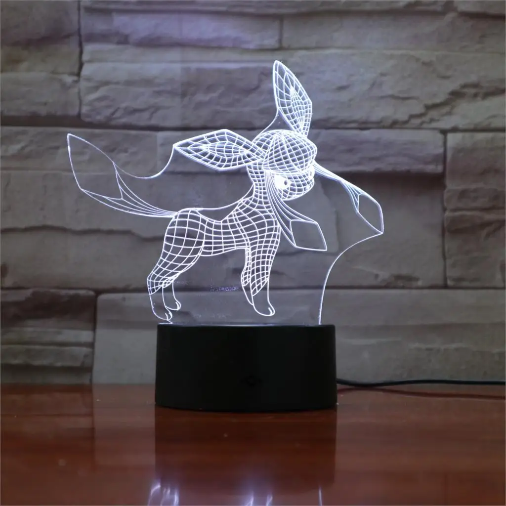 Покемон 3d 7 цветов светодиодный ночник для детей сенсорный светодиодный Usb стол Lampara Lampe детский спальный ночник