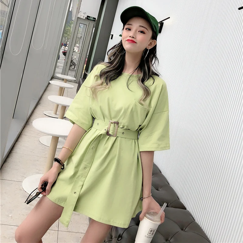 Сладкий Для женщин короткий рукав мини-платье с длинным рукавом шифон платье