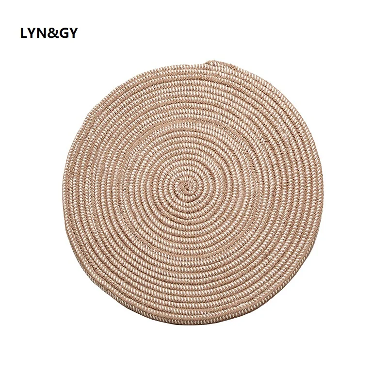 

New Weave Round Carpets For Living Room alfombra yute Computer Chair Area Rug Children Play Tent Floor Mat Cloakroom Tatami Mats