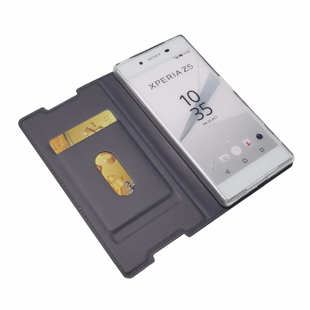 Для SONY Xperia Z5 случае DNGN нежный Искусственная кожа 3in1 Kickstand автоматический слот для