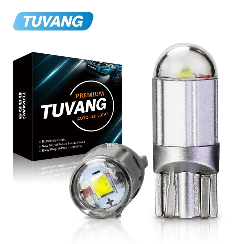 2x T10 194 168 Светодиодная лампа w5w Cree чип дневные ходовые огни Габаритные огни чтения подкладке замена лампы подсветки номерного знака 12V 6000k белый