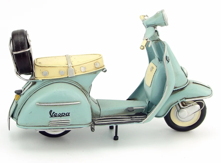 Абсолютно новая модель мотоцикла ручной работы 1965 VESPA металлический мотоцикл артефакт модель игрушки для коллекции подарок украшение
