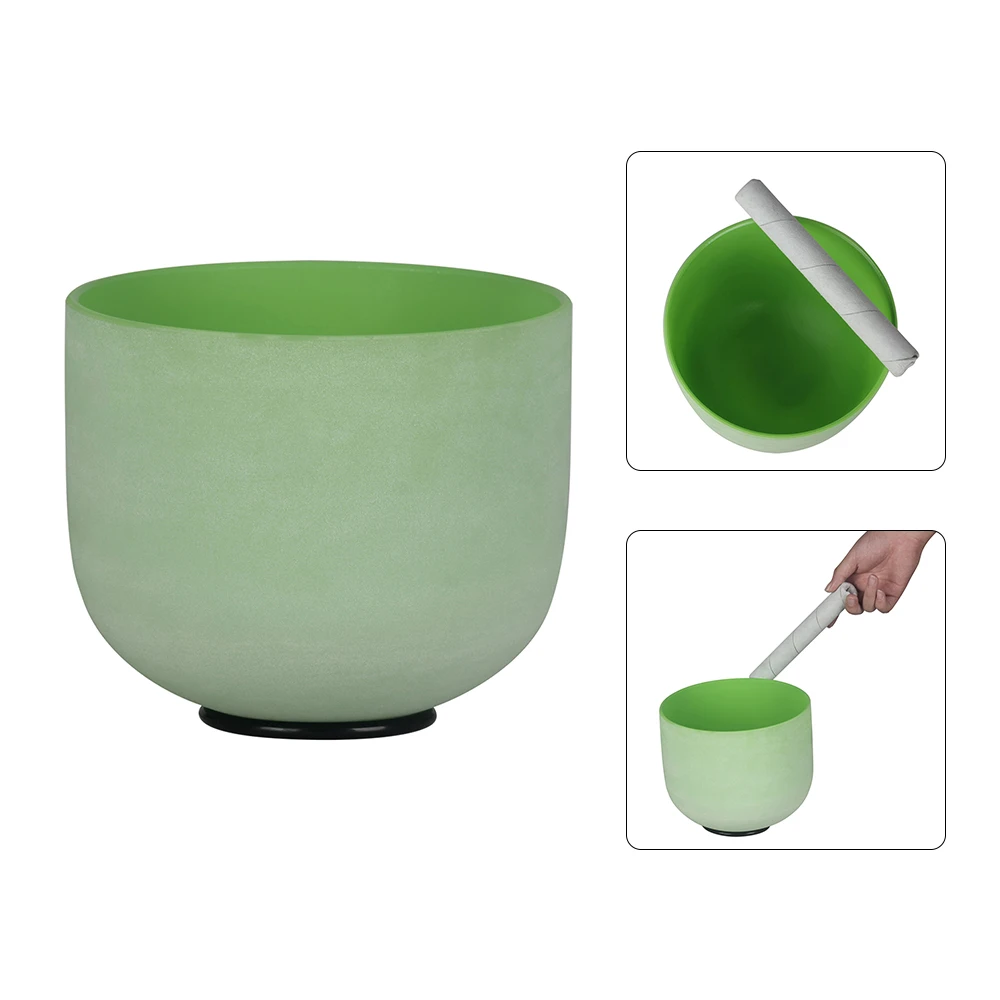 Поющая чаша с кристаллом в-Note 8 дюймов молотком и резиновым уплотнительным