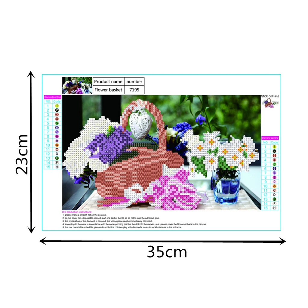 Алмазная 5D картина с цветами сделай сам алмазная вышивка сиреневые цветы корзина