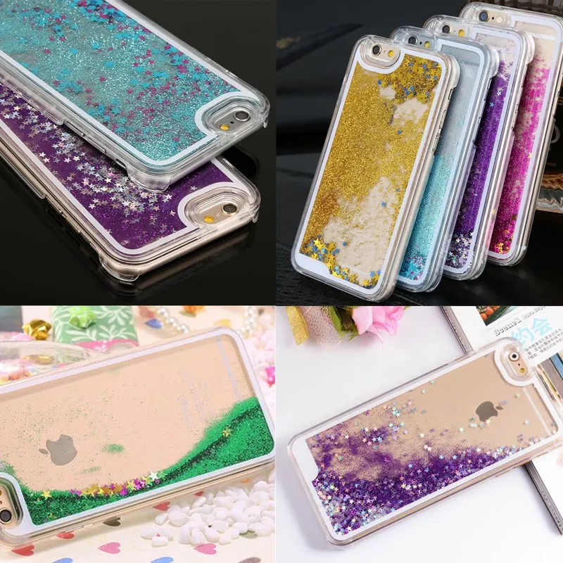 Glitter Star Dynamic Liquid Quicksand Phone Cases For iPhone X Case for Iphone 6 6S 7 8 5 5S se Cover Coque Shell Capa |