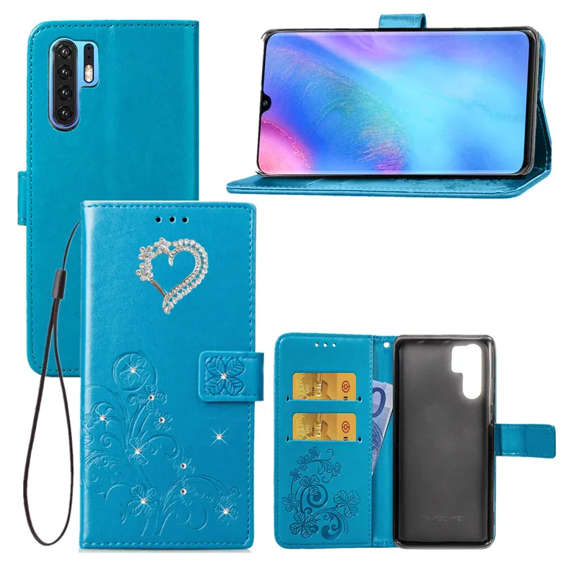 Чехол для телефона с ремешком Huawei P30 Pro кожаный чехол откидной крышкой Y7 2019 Y5 2018 P20