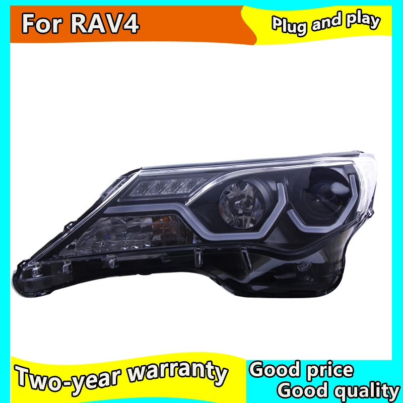 Автомобильный Стайлинг головной светильник в сборе для Toyota RAV4 2013-2016 светодиодный