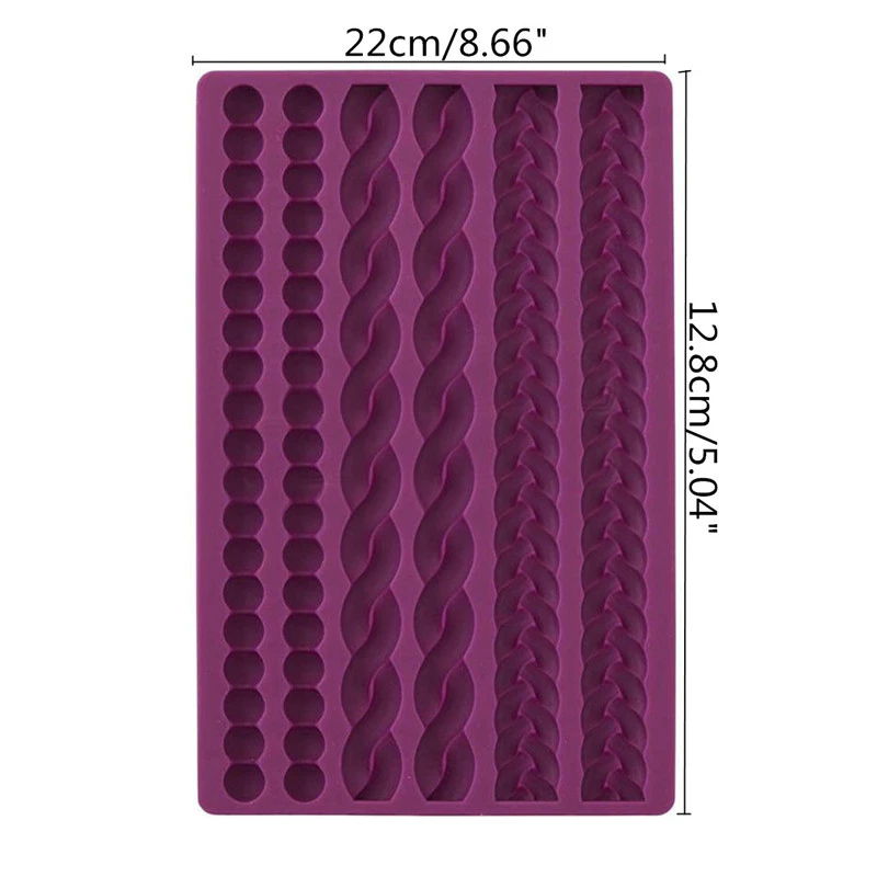 Aomily 3D DIY трикотажная веревка силиконовая перламутровая помадная форма для
