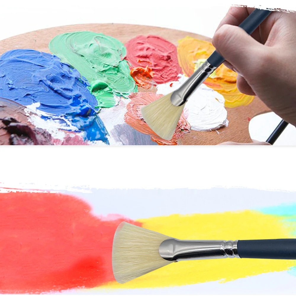 

8Pcs/set 8 Size Brush Pen for Oil Acrylic Water Painting Tool Artist Wooden Handle