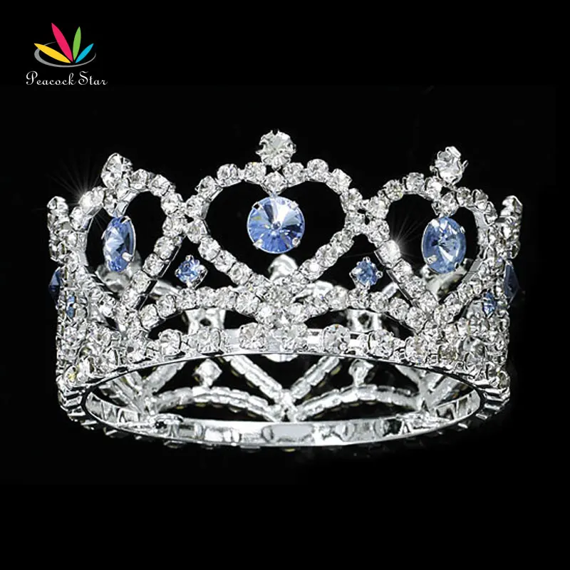 Павлин звезда Детское сердце кристалл полный круг круглый синий мини корона