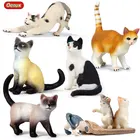 Oenux домашняя птица модель животных кошка, фигурка Tomcat Kitty, миниатюрная милая фигурка для питомцев, декоративные аксессуары, развивающая игрушка для детей