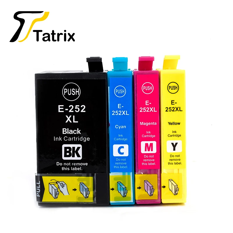 Tatrix для Epson 252XL совместимый картридж с чернилами T2521XL Применение рабочей силы WF 3620