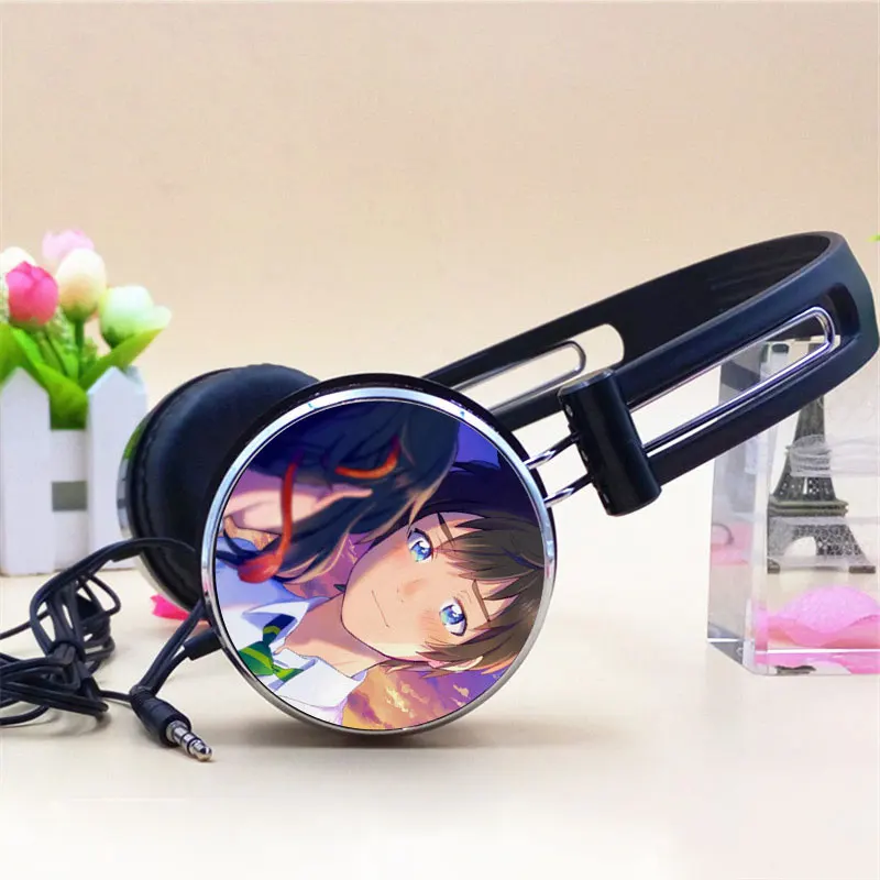Игровые проводные наушники с аниме Ваше имя Tachibana Taki Miyamizu Mitsuha регулируемые