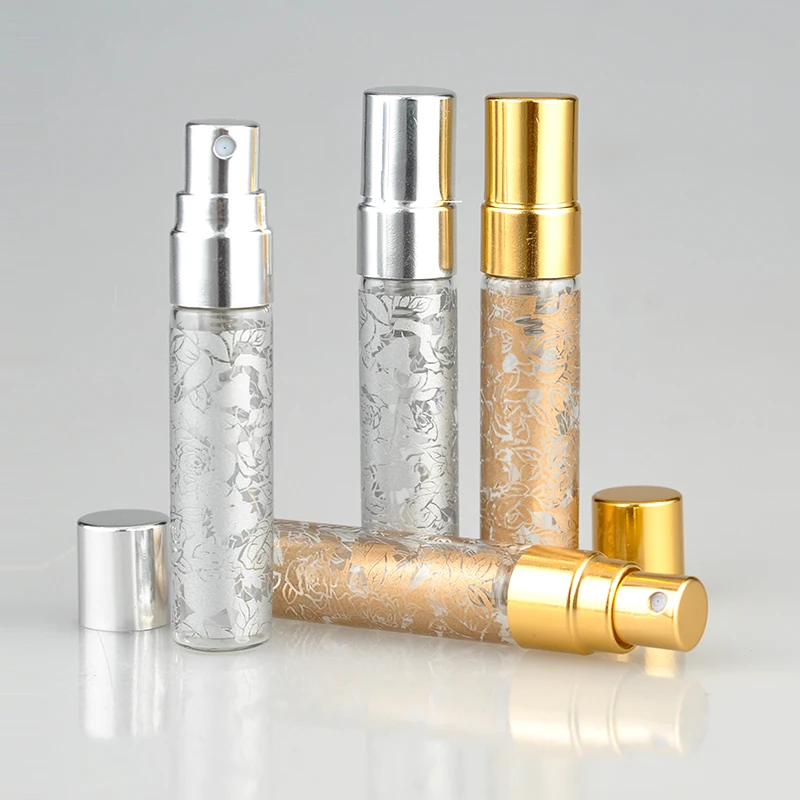 Портативная стеклянная бутылка для духов 2 шт./лот 5 мл 10 новый стиль с алюминиевым