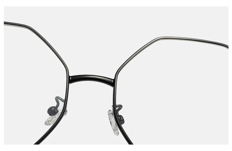 vintage glasses frame women black high quality Polygon eyeglasses Brand Metal Frame optical ladies spectacles frames