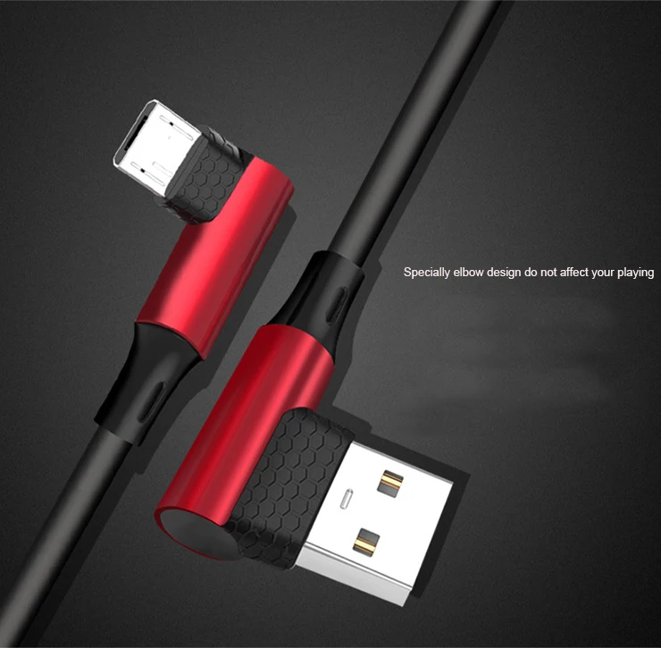 90 градусов USB Type C кабель 2A провод для быстрой зарядки Nintendo Switch Samsung S8 Oneplus 5 Pixel